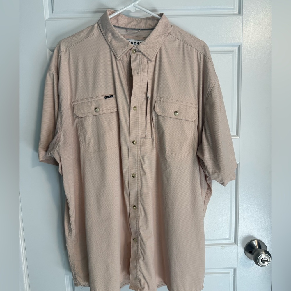 PONCHO Men’s Pearl Snap Western Shirt - XL Regular Fit